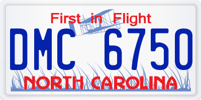 NC license plate DMC6750