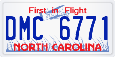 NC license plate DMC6771