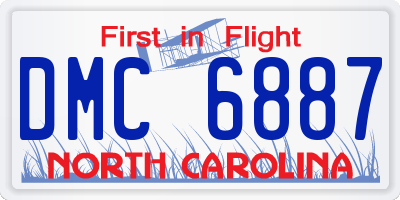 NC license plate DMC6887