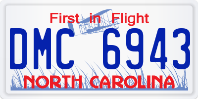 NC license plate DMC6943