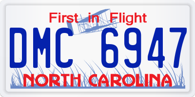 NC license plate DMC6947