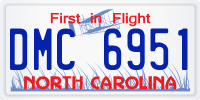 NC license plate DMC6951