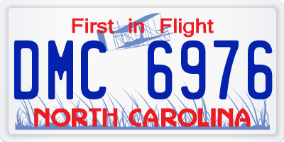 NC license plate DMC6976