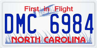 NC license plate DMC6984