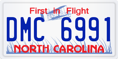 NC license plate DMC6991