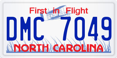 NC license plate DMC7049