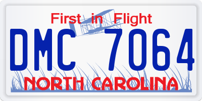 NC license plate DMC7064