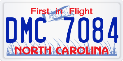 NC license plate DMC7084
