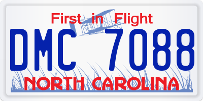 NC license plate DMC7088