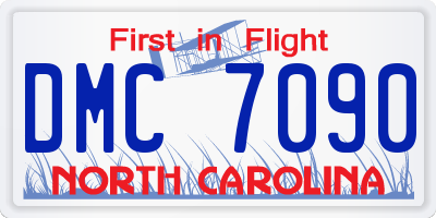 NC license plate DMC7090