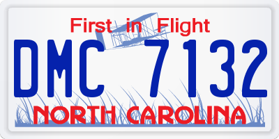 NC license plate DMC7132