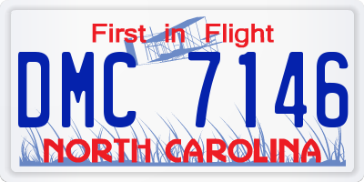 NC license plate DMC7146