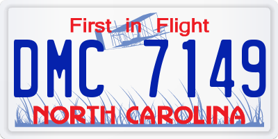 NC license plate DMC7149