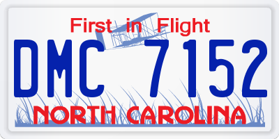 NC license plate DMC7152