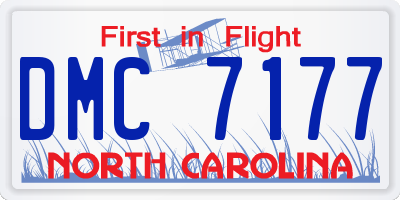 NC license plate DMC7177