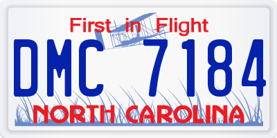 NC license plate DMC7184