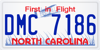 NC license plate DMC7186