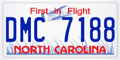 NC license plate DMC7188