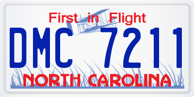 NC license plate DMC7211