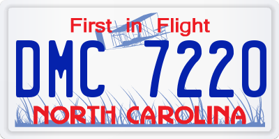 NC license plate DMC7220
