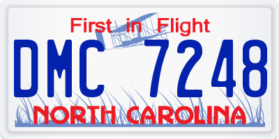 NC license plate DMC7248