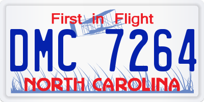 NC license plate DMC7264