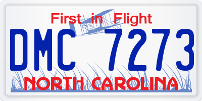 NC license plate DMC7273