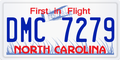 NC license plate DMC7279
