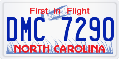 NC license plate DMC7290