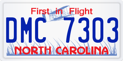 NC license plate DMC7303