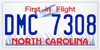NC license plate DMC7308