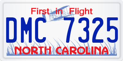 NC license plate DMC7325
