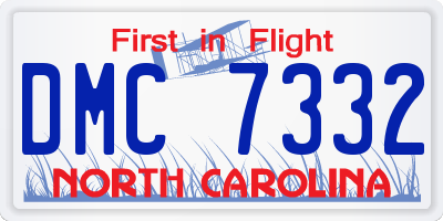 NC license plate DMC7332