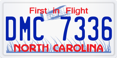 NC license plate DMC7336