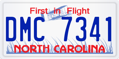 NC license plate DMC7341