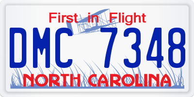 NC license plate DMC7348