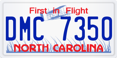 NC license plate DMC7350