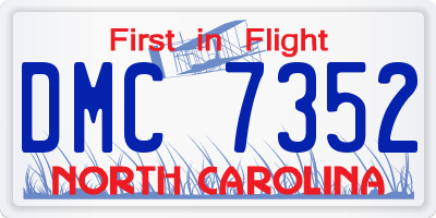 NC license plate DMC7352