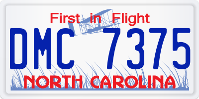 NC license plate DMC7375