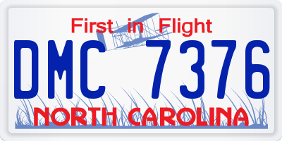 NC license plate DMC7376