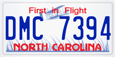 NC license plate DMC7394