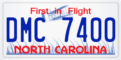 NC license plate DMC7400