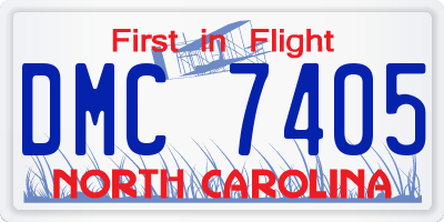 NC license plate DMC7405