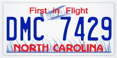 NC license plate DMC7429