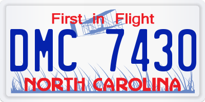 NC license plate DMC7430