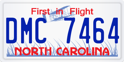 NC license plate DMC7464