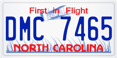 NC license plate DMC7465
