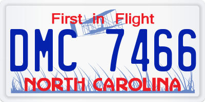NC license plate DMC7466