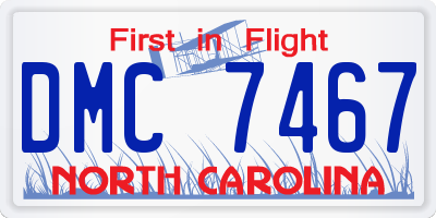 NC license plate DMC7467