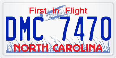 NC license plate DMC7470